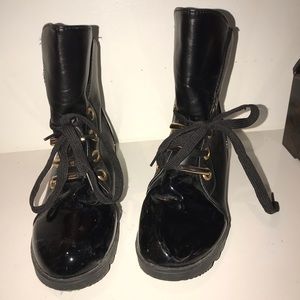 Black ankle booties - size 7